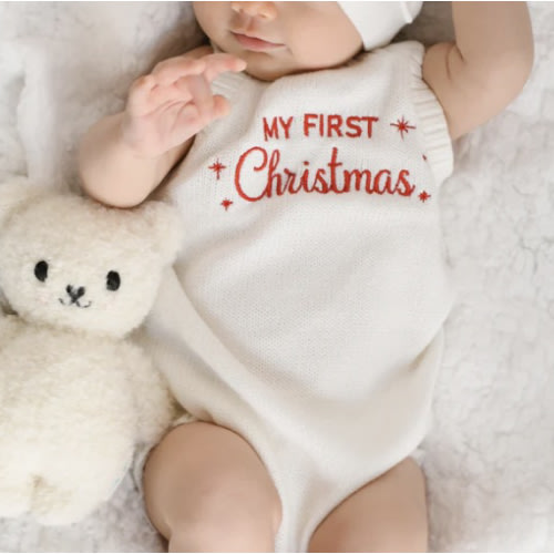 Classic Knitted Romper - Marshmallow