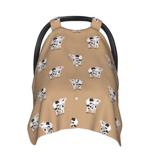 Car Seat Cover Baby - cow calf cute print Breathable Infant Car Seat Cover for Baby Carseat, Lightweight Comfort Baby Essentials Must Haves Newborn Stuff for Girl Boy