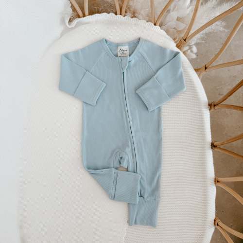 Cotton Growsuit - Baby Blue