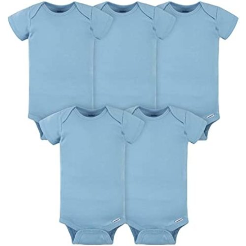 Gerber baby-girls 5-pack Solid Onesies Bodysuits