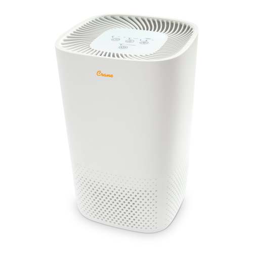 Crane True HEPA Filter Air Purifier, White, 250 Sq ft.