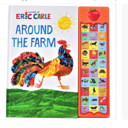 World of Eric Carle, Around the Farm 30-Button Animal Sound Book - Great for First Words - PI Kids