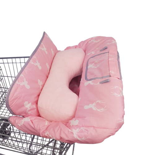 Shopping Cart Covers for Baby Girl Cart Cover for Babies, Infant High Chair Cover, Machine Washable, Non-Slide degisn (Pink Deer)