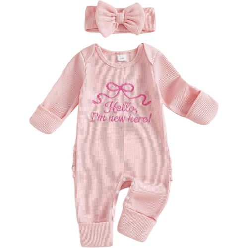 Little Sister Newborn Outfit Baby Girl Coming Home Onesie Long Sleeve Romper Jumpsuit Fall Outfits Winter Clothes
