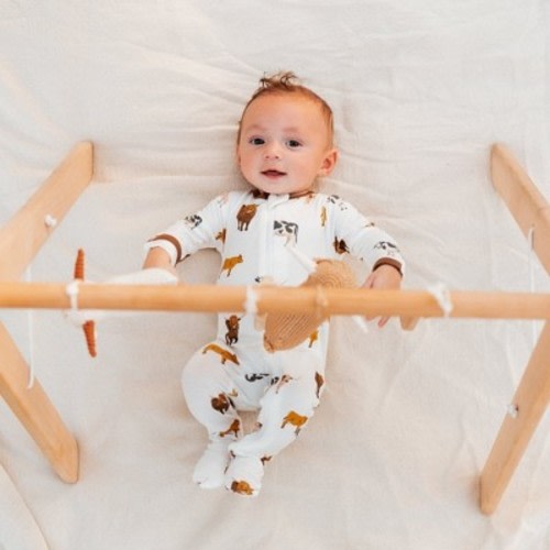 Kyte BABY Zippered Footie in Moo Moo 0-3 Months