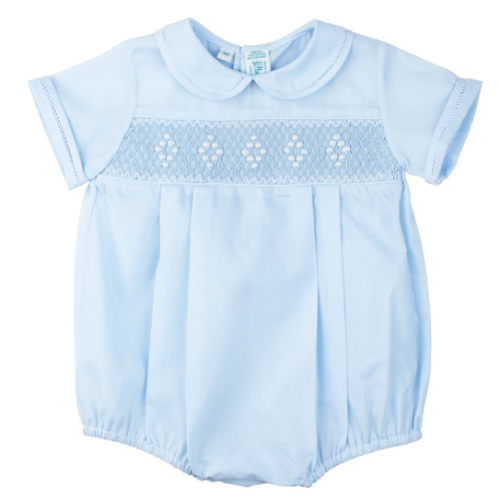 Smocked Embroidered Diamond Creeper | Newborn Baby Clothes | Coming Home Outfit |Feltman Brothers