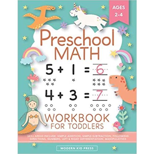 Preschool Math Workbook for Toddlers Ages 2-4: Beginner Math Preschool Learning Book with Number Tracing and Matching Activities for 2, 3 and 4 year olds and kindergarten prep
