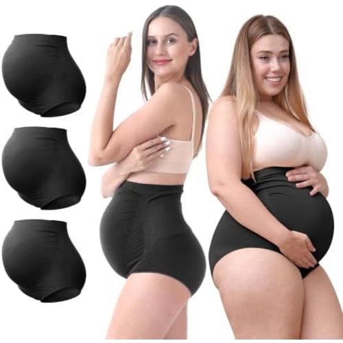 SUNNYBUY Maternity High Waist Underwear, Pregnancy Seamless Soft Panties