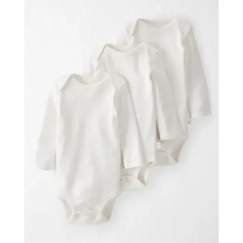3-Pack Organic Cotton Rib Bodysuits - Little Planet | Carter's