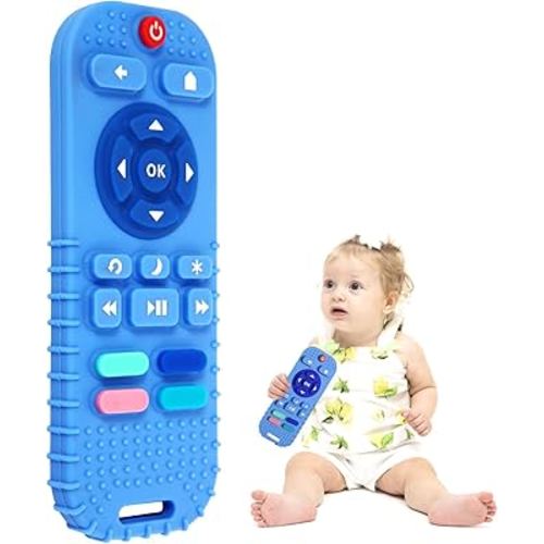 Hooku Silicone Teething Toys for Babies 0-6 Months, Teethers for Babies 6-12 Months, Remote Teether for Baby, Sensory Toys for Babies, Baby Chew Toys