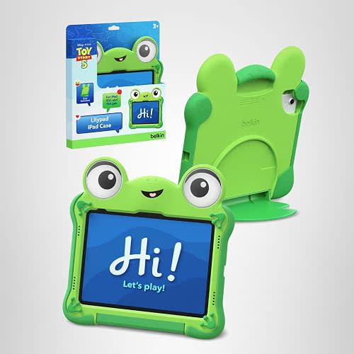 Belkin Disney Pixar Toy Story 5 Lilypad Inspired iPad A16 Case Kids (11th Generation 2025, 11" / 10th Generation 2022, 10.9") – Shockproof Protective Cover with Handle & Kickstand, Durable Non-Toxic
