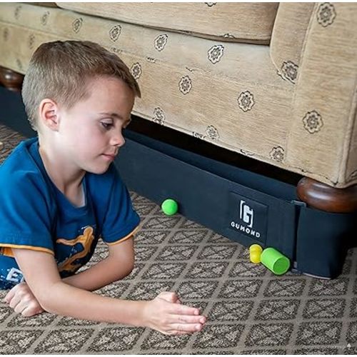 One Size Fits Some Toy Blocker for Under Couch and Bed - Works on Carpet - NO Glue | Pet Bed Bumper | Couch Gap Blocker