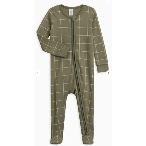 Organic Cotton Zipper Sleeper || Basket + Forest