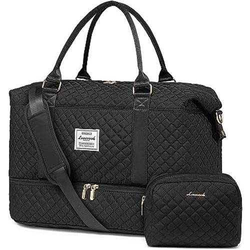 LOVEVOOK Travel Duffle Bag,Weekender Bags for Women with Shoe Compartment，Carry on Overnight Bag with Toiletry Bag,Gym Duffel Bag with Wet Pocket, Hospital Bags for Labor and Delivery