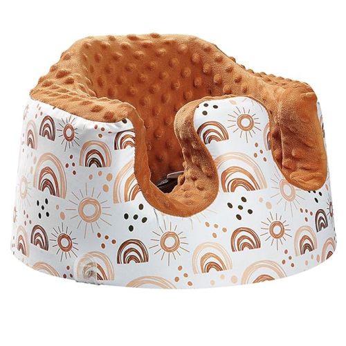 Seat Cover Compatible with Bumbo Seat and Nuby Seat, Floor Seat Cover for Boys and Girls, Removable Breathable Baby Seat Cover, New Designed, Anti-Slip, Seat Not Included, Rainbow