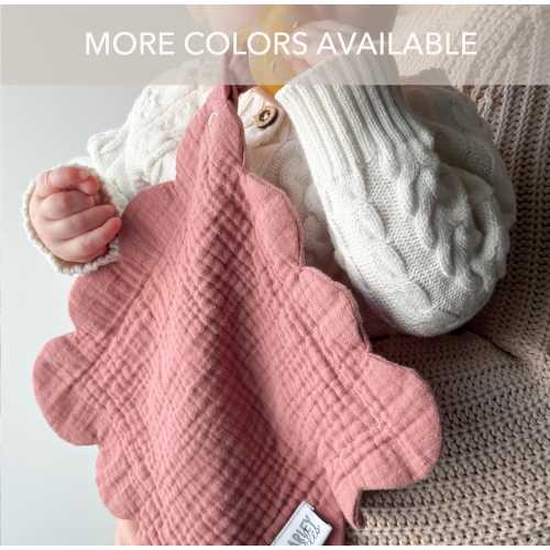 Scalloped Gauze Pacifier Holder / 8X8 / Tiny Lovey Blanket / 100% Cotton Muslin Double Gauze / Lightweight Binky Keeper / BULK OPTIONS