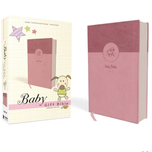 NIV, Baby Gift Bible, Holy Bible, Leathersoft, Pink, Red Letter, Comfort Print: Keepsake Edition