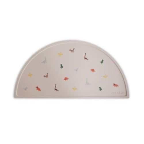 Mushie Dinosaur Silicone Placemat in Beige - BEIGE - PLACEMAT