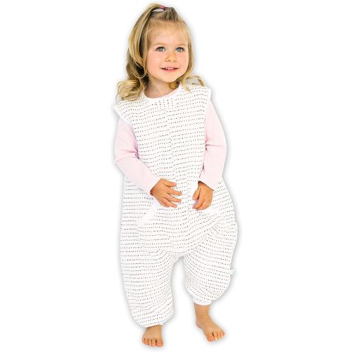 Tealbee Dreamsuit Toddler Sleep Sack with Feet – Walker Sleep Bag with Legs, Rayon made from Bamboo, Winter 1.5 TOG, 2-Way Zipper, 12m-2T - Brushed Black