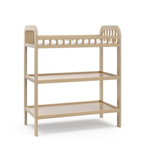 Storkcraft Pasadena Changing Table with Water-Resistant Changing Pad Driftwood