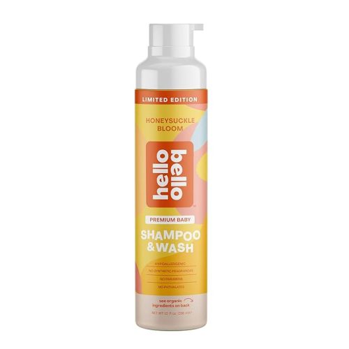 Hello Bello Ultra-Hydrating Baby Shampoo & Body Wash, Fragrance-Free, Tear Free & Safe for Sensitive Skin, 10oz Bottle