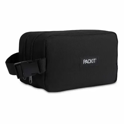 Freezable Dual Compartment Snack Box - Black