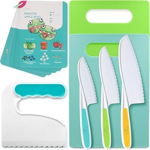 Tovla Jr. Kids Safe Knife Set for Real Cooking | Toddler Tools | Ages 4-12