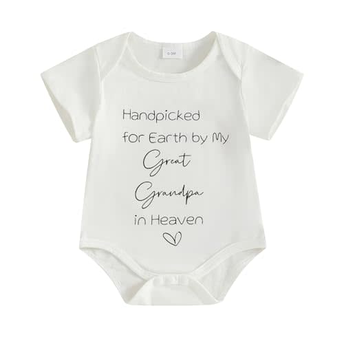 Balaflyie Baby Announcement Bodysuit Handpicked From Heaven Pregnancy Announcement Onesie for Family