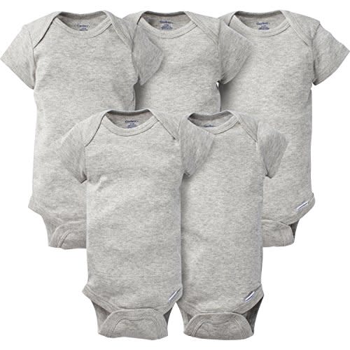 Gerber Baby 5-Pack Solid Onesies Bodysuits