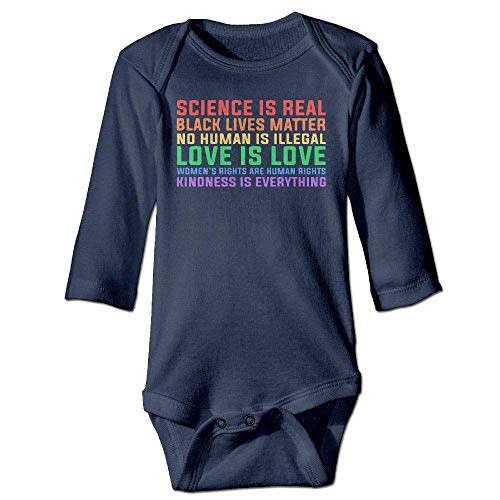 Science is Real Black Lives Matter Baby Long Sleeve Climbing Bodysuit Unisex