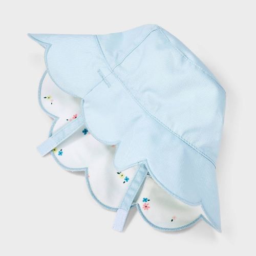 Toddler Girls' Floral Scallop Reversible Bucket Hat - Cat & Jack™ 12-24M