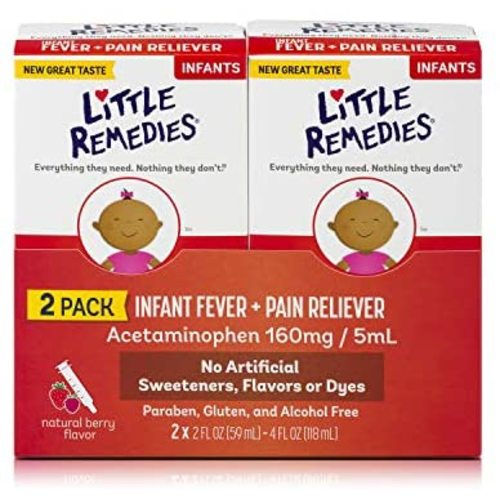 Little Remedies Infant Fever & Pain Reliever, Natural Berry Flavor, 2 fl oz, 2 Pack