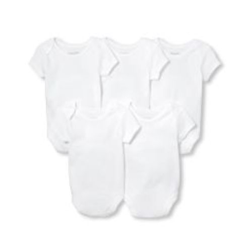 Unisex Baby Bodysuit 5-Pack - White