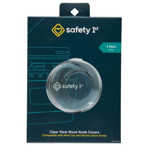 Safety 1ˢᵗ Clear View Stove Knob Covers (5 Pack), Clear, Toddler
