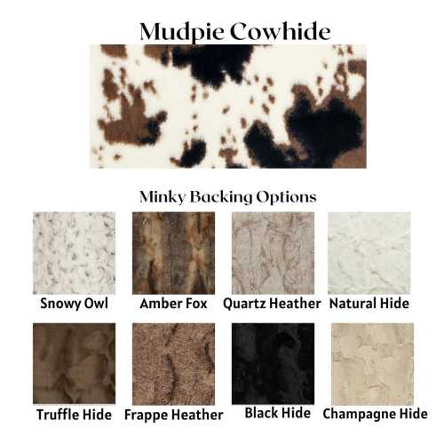 Personalized plush cowhide minky baby blanket Western nursery Newborn baby gift soft cowboy shower idea for new mom with cow embroidery