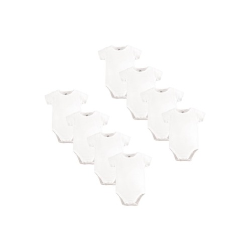 8Pk Organic Bodysuits (0-3 months)