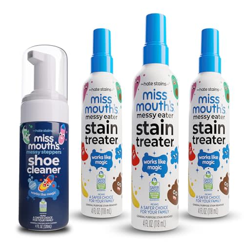 Miss Mouth's Messy Eater Stain Treater 3 pack and Messy Steppers Shoe Cleaner
