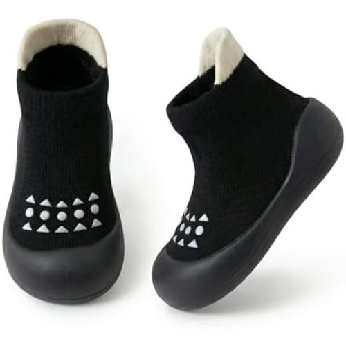 Baby Sock Shoes Toddler Walking Shoes Infant Non-Slip Slippers with Soft Rubber Sole Baby Boys Girls Sneakers