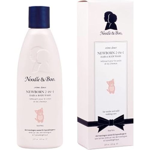 Noodle & Boo Newborn 2-in-1 Baby Shampoo and Body Wash, Tear-Free, Hypoallergenic, Baby Bath Essentials, Moisturizing, pH-Balanced, Vitamin-Enriched, Pediatrician-Tested