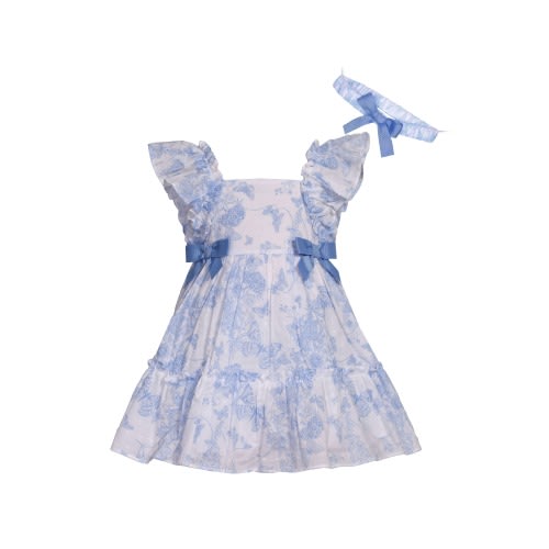 Toile Clipdot Dress & Headband Set