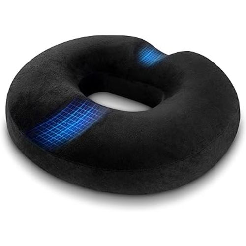 HOMCA Donut Pillow for Tailbone Pain, Hemorrhoid Pillows for Sitting After Surgery, Memory Foam Coccyx Cushion for Postpartum Pregnancy, Car Seat Office Chair Cushion for Pressure Relief