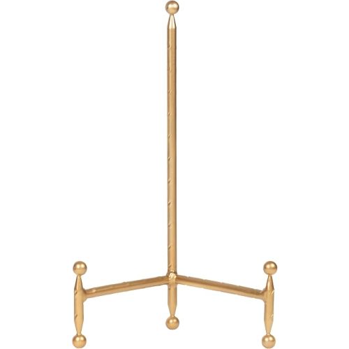 Red Co. Decorative Tripod Plate Stand and Art Holder Easel in Gold Finish - 11.5" h