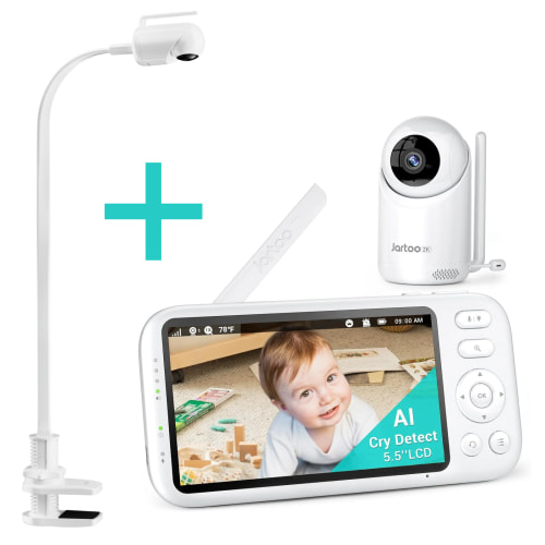 Jartoo Best Baby Monitor No WiFi Video Camera 2K Screen AI Cry Sensor Audio