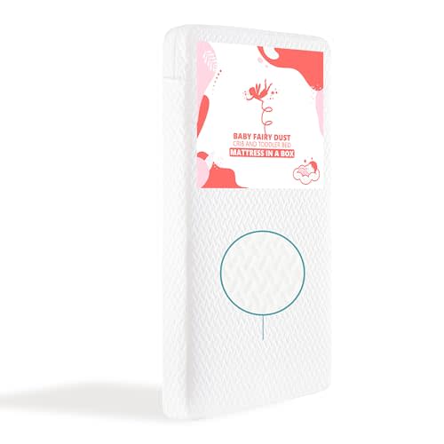 Dream On Me Baby Fairy Dust 5” Full-Size Crib & Toddler Mattress – GREENGUARD Gold & JPMA Certified, Water-Resistant Surface, Machine Washable Cover, Fits Full-Size Cribs & Toddler Beds