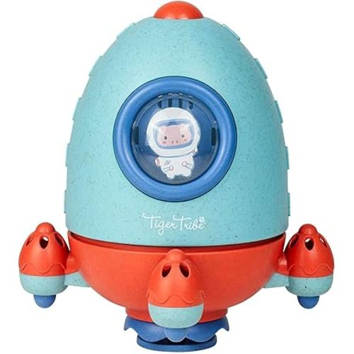Tiger Tribe: Eco-Friendly Bath Rocket Toy for Kids - Interactive Sensory Bath Time Fun, Floats & Spins, Bioplastic for Toddlers 18 mo+