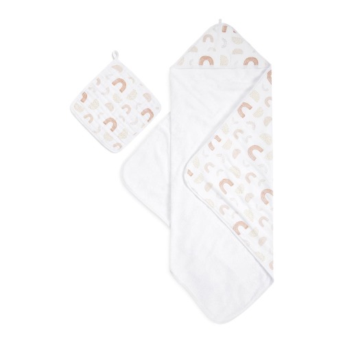 2-Pack Cotton Washcloth & Hooded Towel