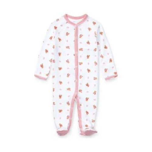 Baby Girls Bear Print Cotton Coverall