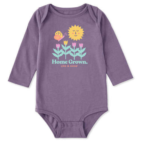 Baby Home Grown Garden Long Sleeve Crusher Bodysuit