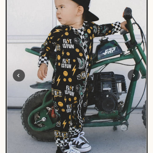 Little Trouble Fast Is Fun Bamboo Jammies | Little Trouble