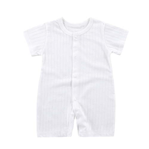 Loopsun Romper, Spring Onesie Newborn Short Sleeve Thin Clothes White 3-6 Months